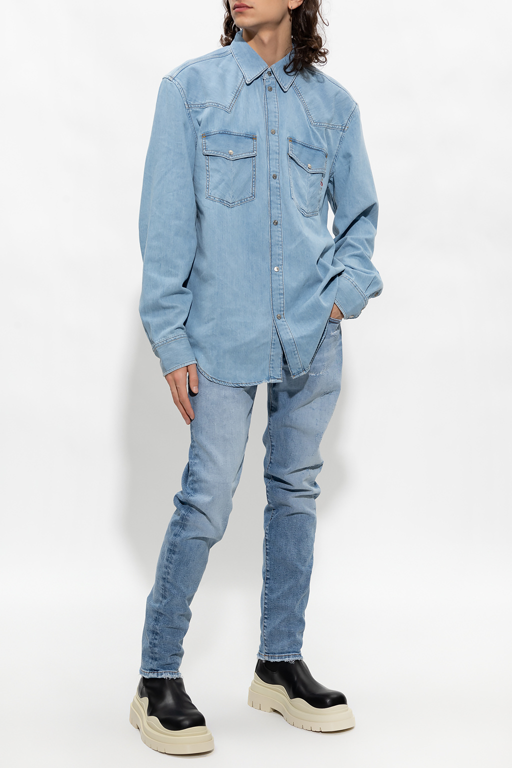 Diesel mens denim store shirt